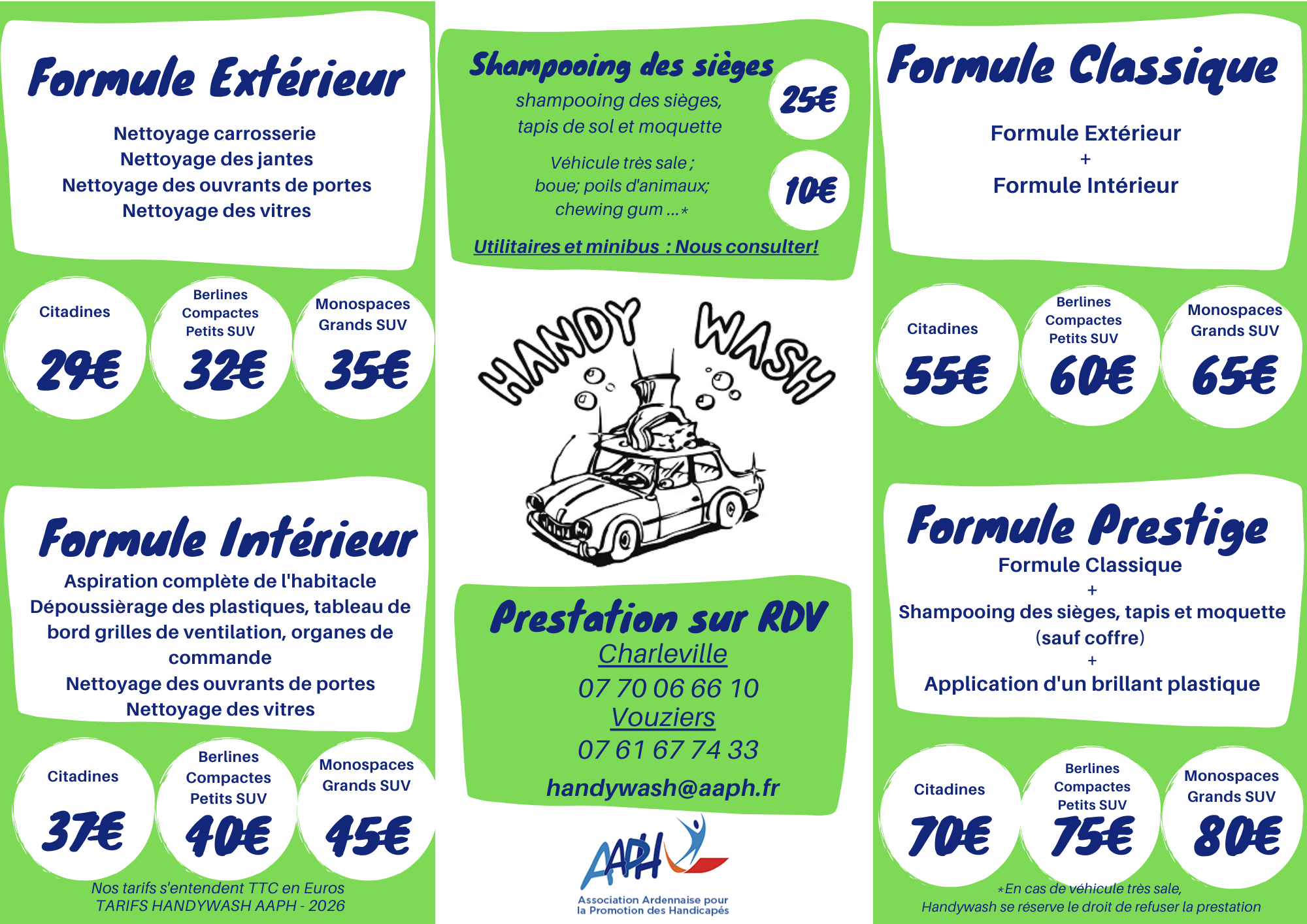 Tarif Handywash 2022